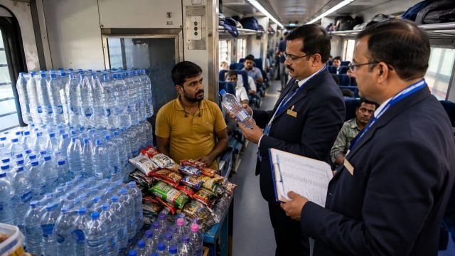 रेल्वेत अनधिकृत पाणी आणि खाद्यपदार्थांच्या विक्रीवर IRCTC ची मोठी कारवाई; ८,००० हून अधिक पाण्याच्या बाटल्या जप्त