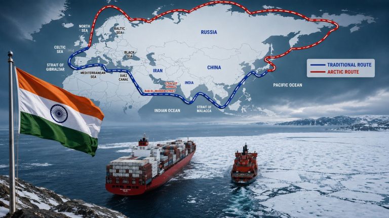 भारताची नजर Arctic समुद्री मार्गावर ! २०२७ मध्ये Northern Sea Route मार्गे पहिली Cargo Ship पाठवणार